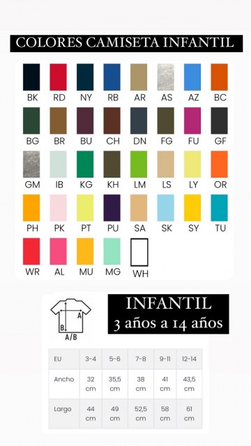colores-tallas-camiseta-infantil